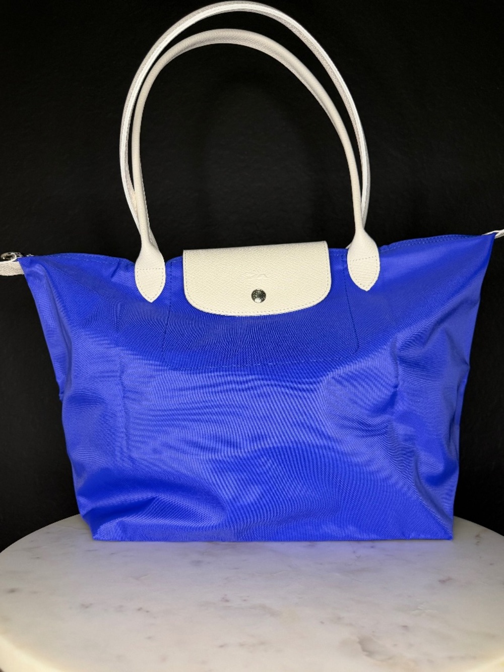 Limited Edition Longchamp x Sarah‎ Morris 2014 Collaboration Blue Tote